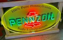 Pennzoil neon lighted sign