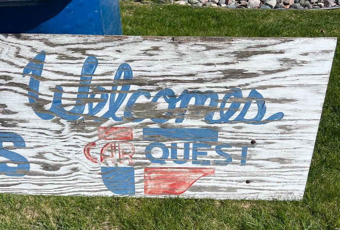 Standish Auto RACE FANS Welcomes CARQUEST 1980s wooden sign from Race Track