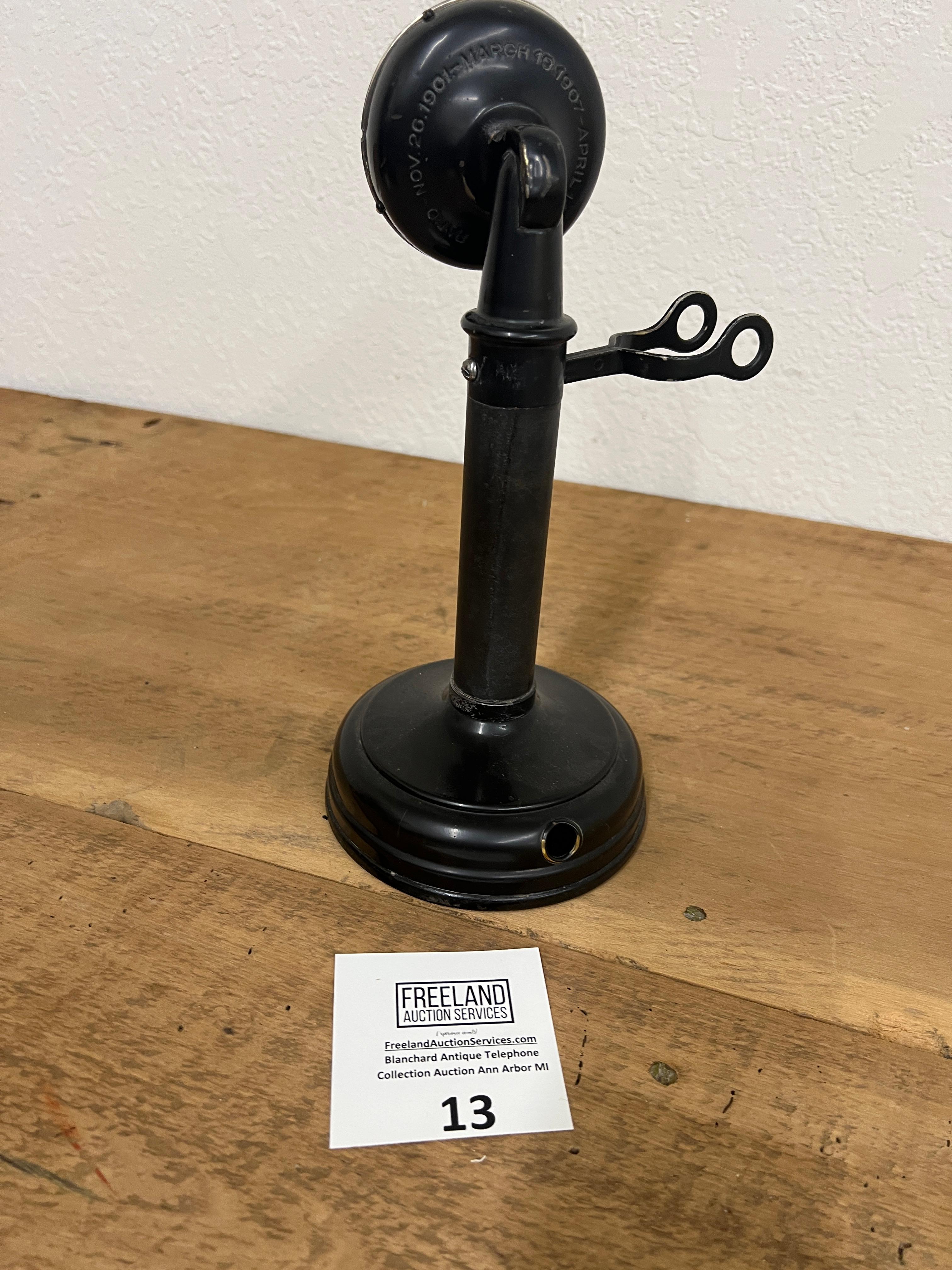 Kellogg Switchboard Chicago Candlestick Telephone with copper mouthpiece