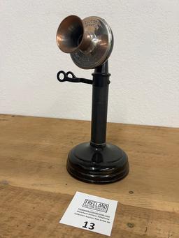 Kellogg Switchboard Chicago Candlestick Telephone with copper mouthpiece