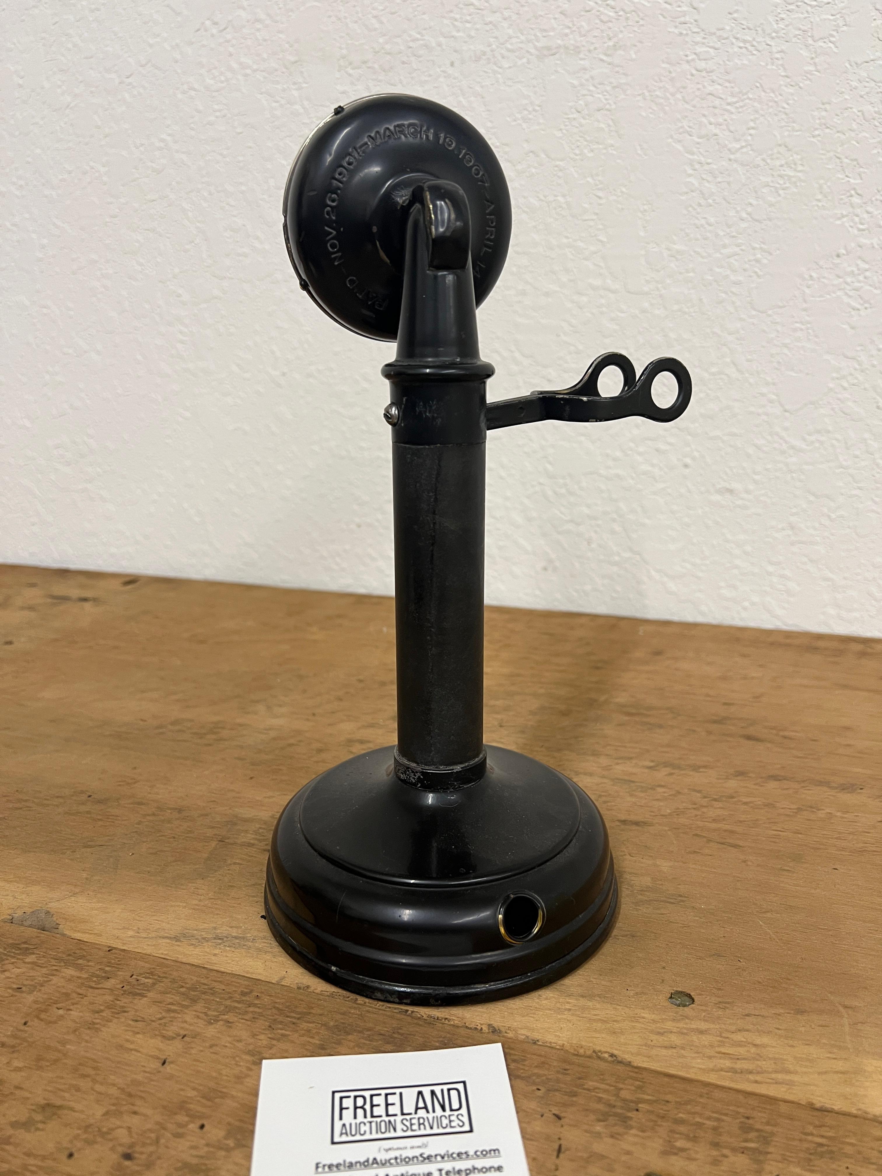 Kellogg Switchboard Chicago Candlestick Telephone with copper mouthpiece