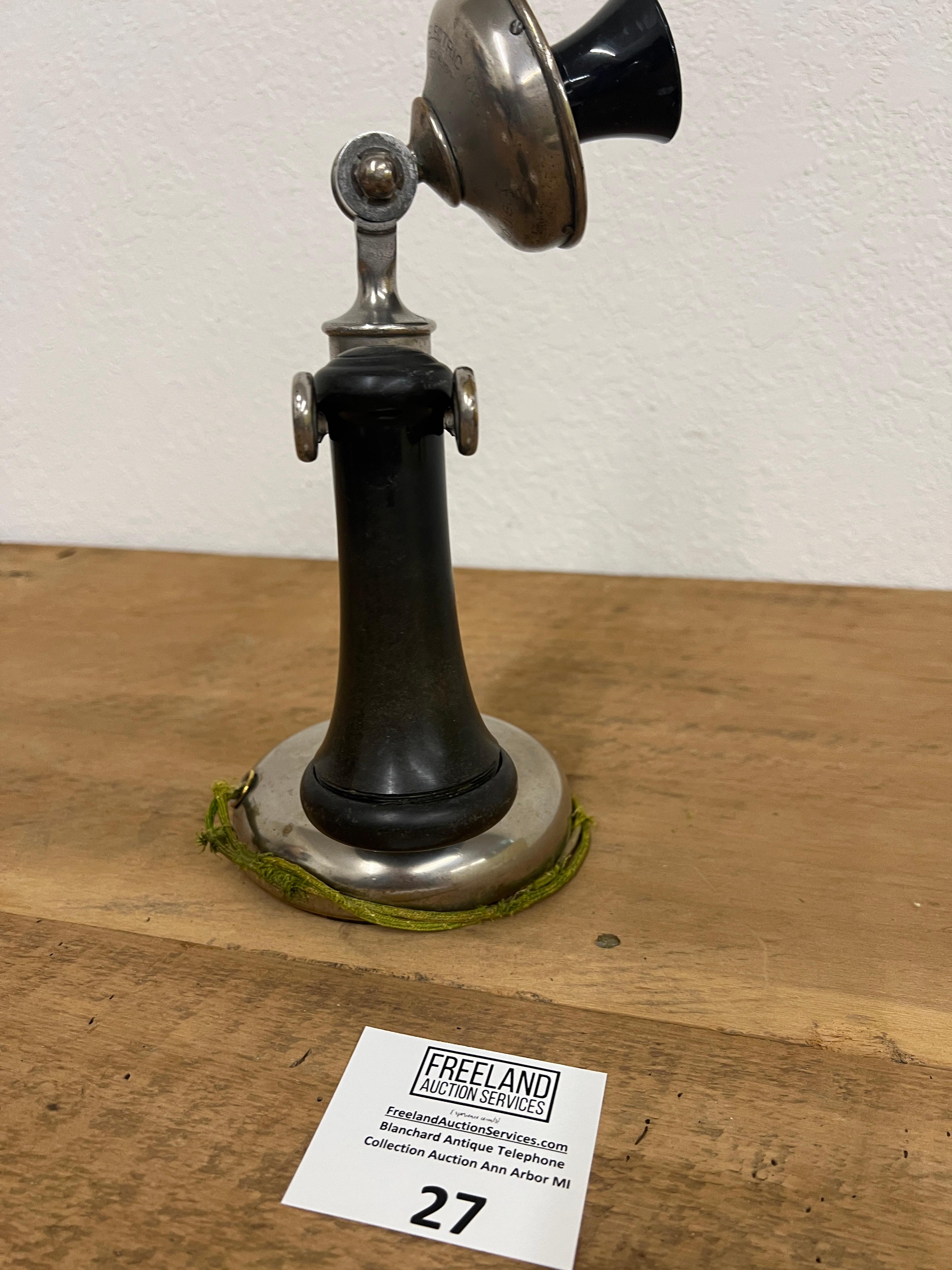 Dean Electric early 1900s nickel candlestick telephone