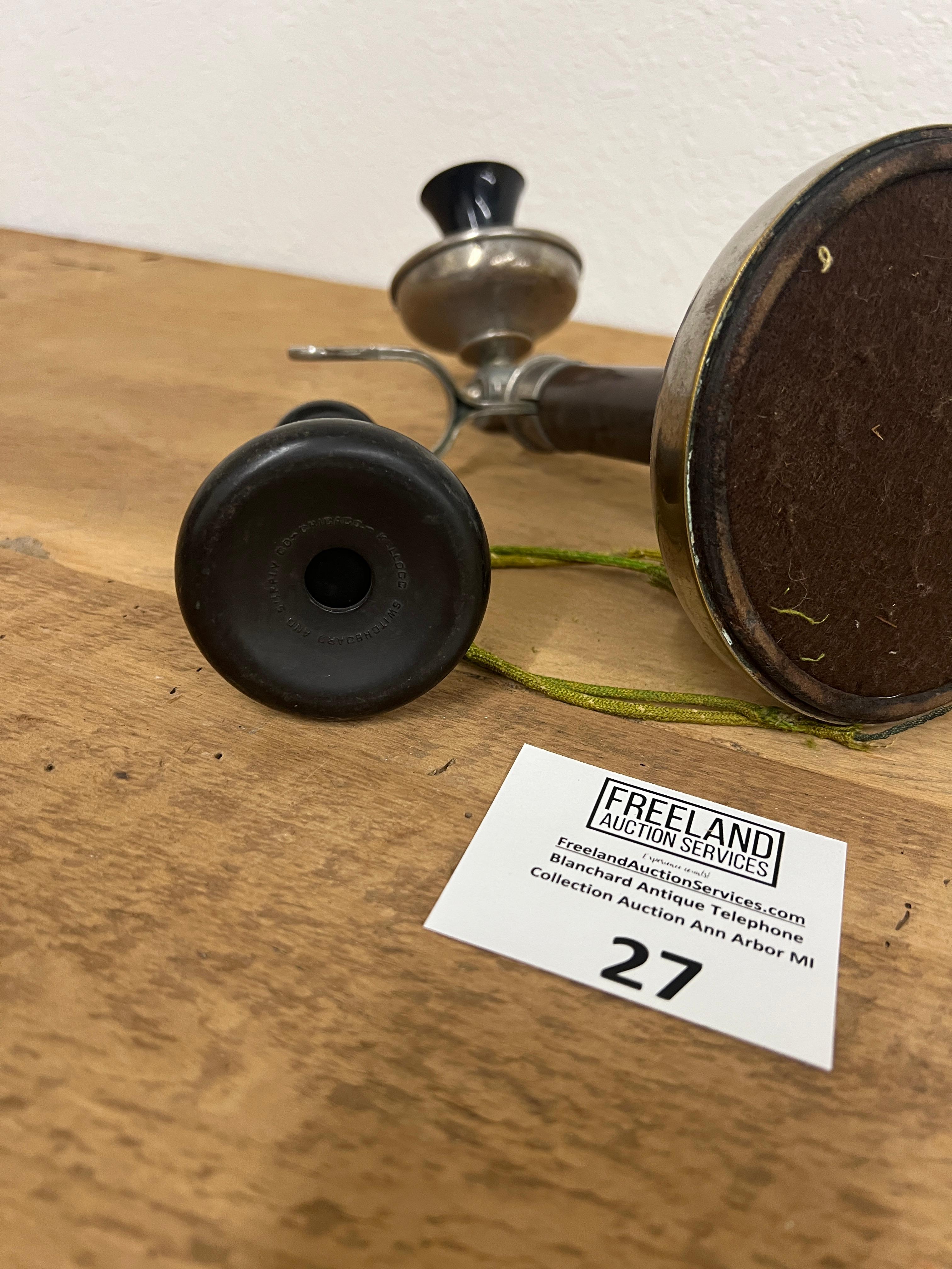 Dean Electric early 1900s nickel candlestick telephone