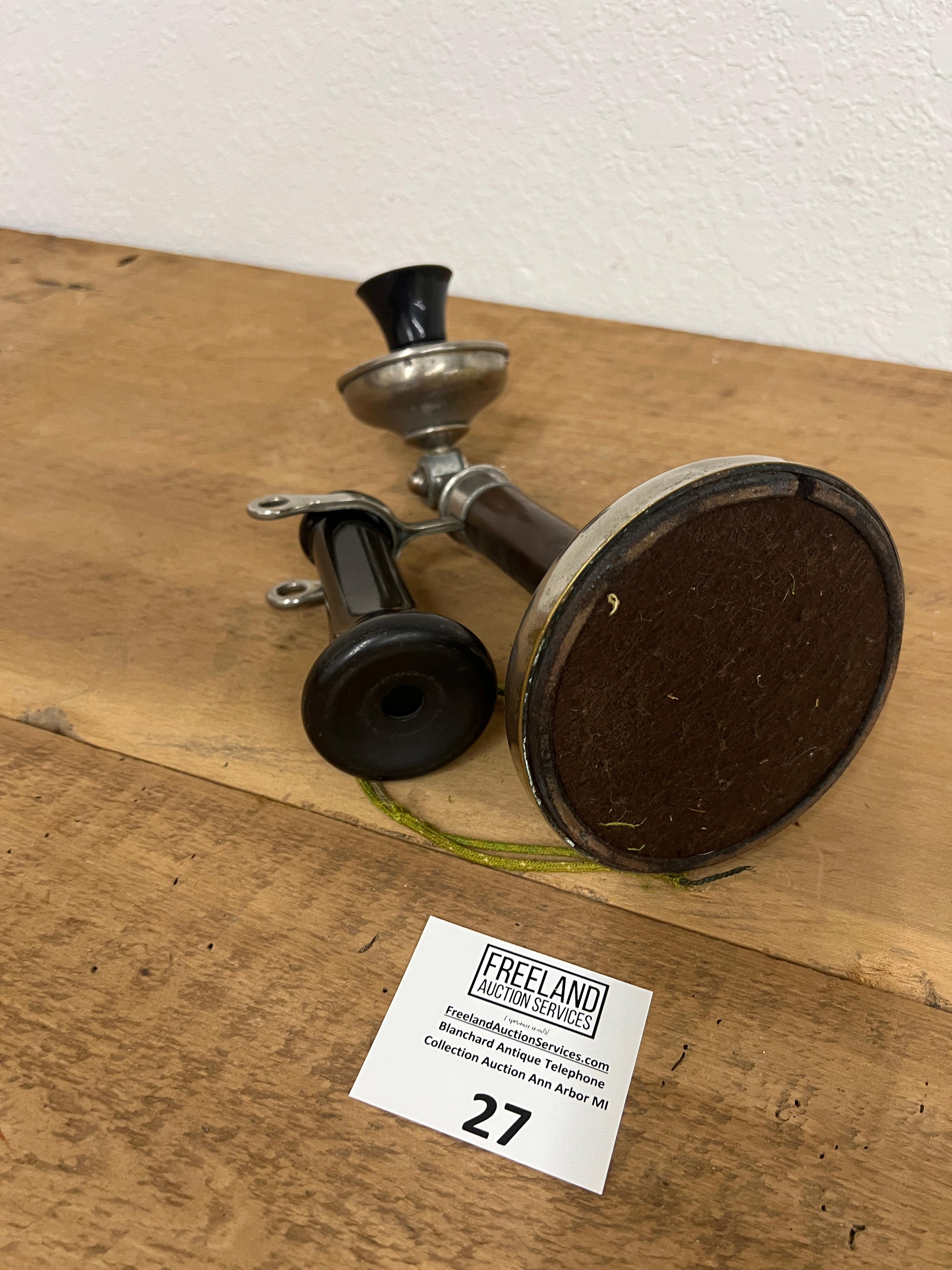 Dean Electric early 1900s nickel candlestick telephone