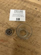 Glass Telephone mouthpiece with Western Electric threaded insert