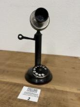 American Electric Step Base Candlestick Telephone with nickel transmitter