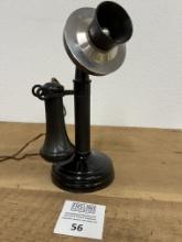 Unusual WONDERPHONE transmitter on Kellogg Candlestick Telephone