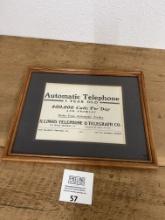 Automatic Telephone Illinois Telephone & Telegraph Co. 400,000 Calls Per Day framed print