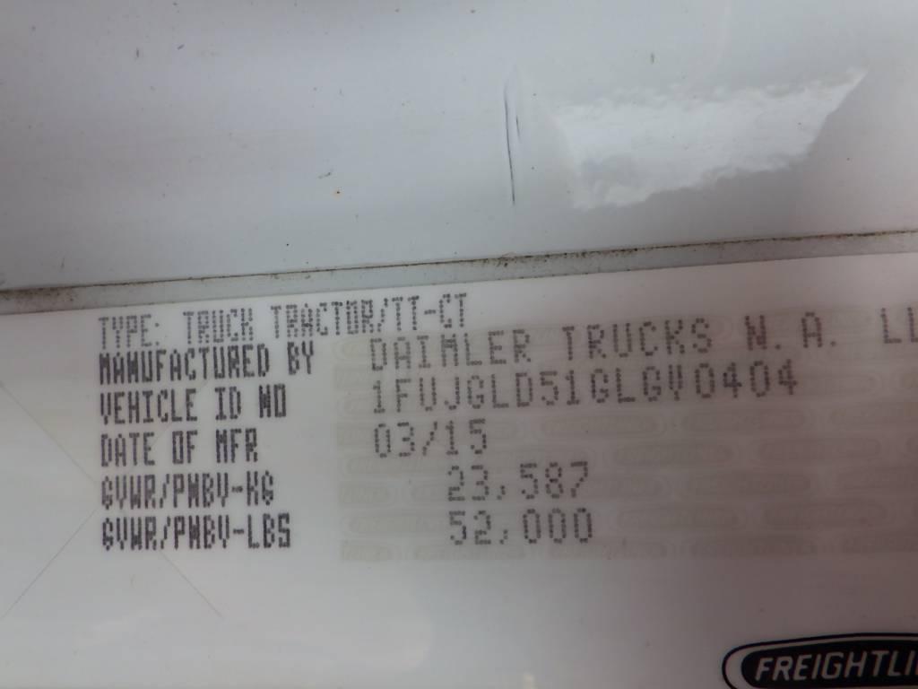 2016 FREIGHTLINER Cascadia125 Evolution