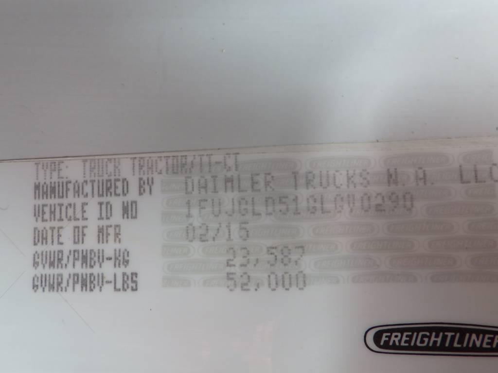 2016 FREIGHTLINER Cascadia125 Evolution