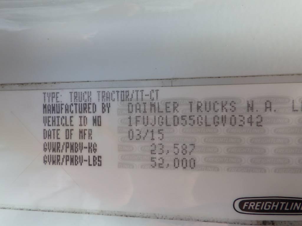 2016 FREIGHTLINER Cascadia125 Evolution