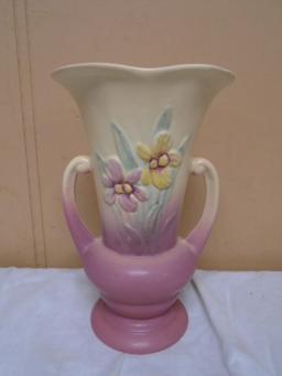 Hull Art Pottery Double Handle Vase