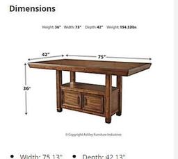 Ashley Furniture D765-32 Royard Counter Height Dining Table
