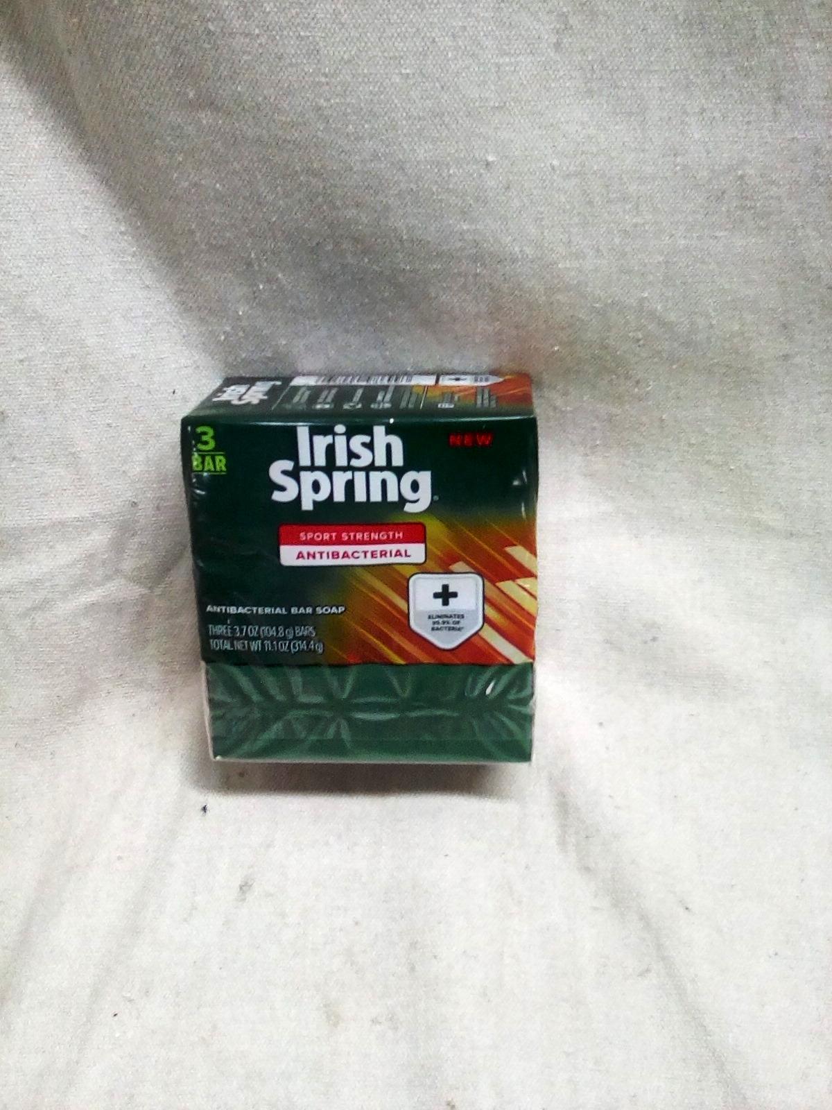Irish Spring Sport Strength Antibacterial Bar Soap Three Pack