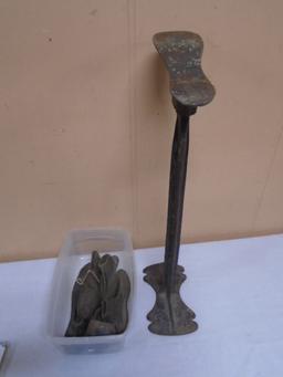 Antique Iron Shoe Lathe w/ 7 Different Heads