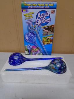 Set of Hand Blown Glas Aqua Globes