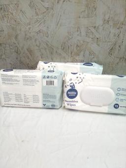 Millie Moon Sensitive Wipes qty 72 wipes x 3