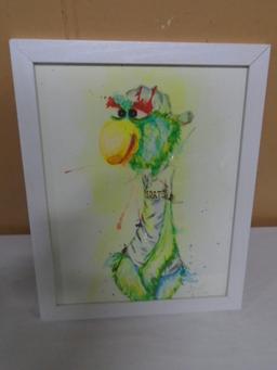Framed Pittsburgh Pirates Parrot Water Color