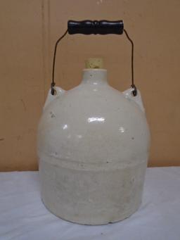 Vintage Crock w/ Original Wire Bale Handle