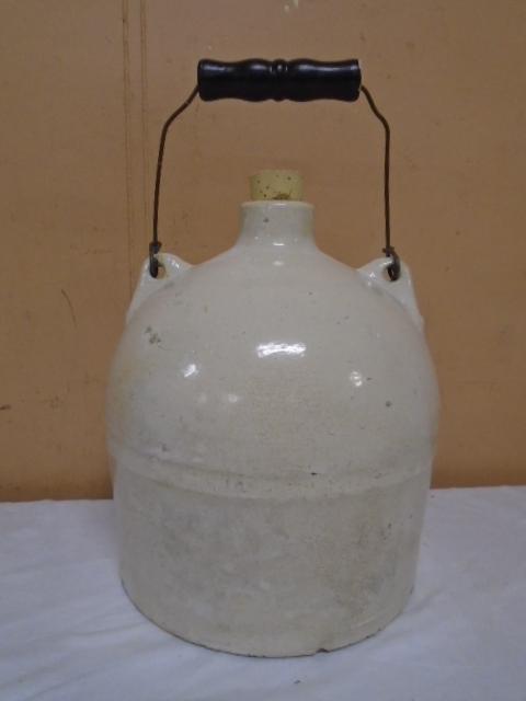 Vintage Crock w/ Original Wire Bale Handle