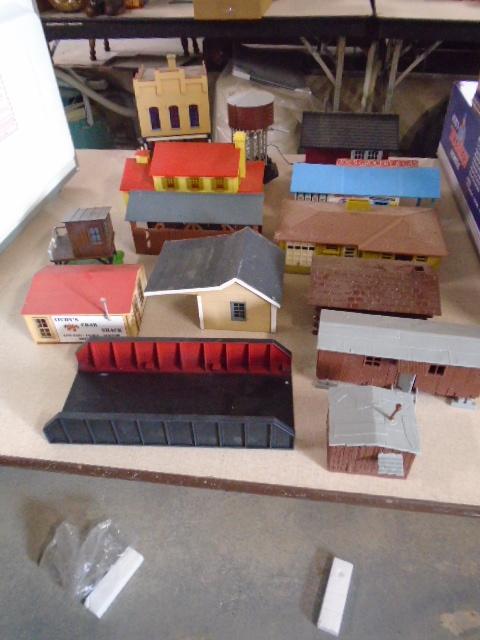 Large Group of Train Set Buildings & Accessories
