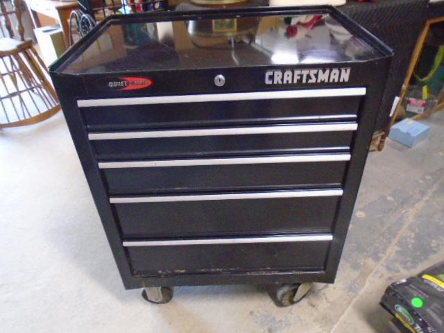 Craftsman 5 Drawer Quiet Glide Rolling Tool Box w/ Contents