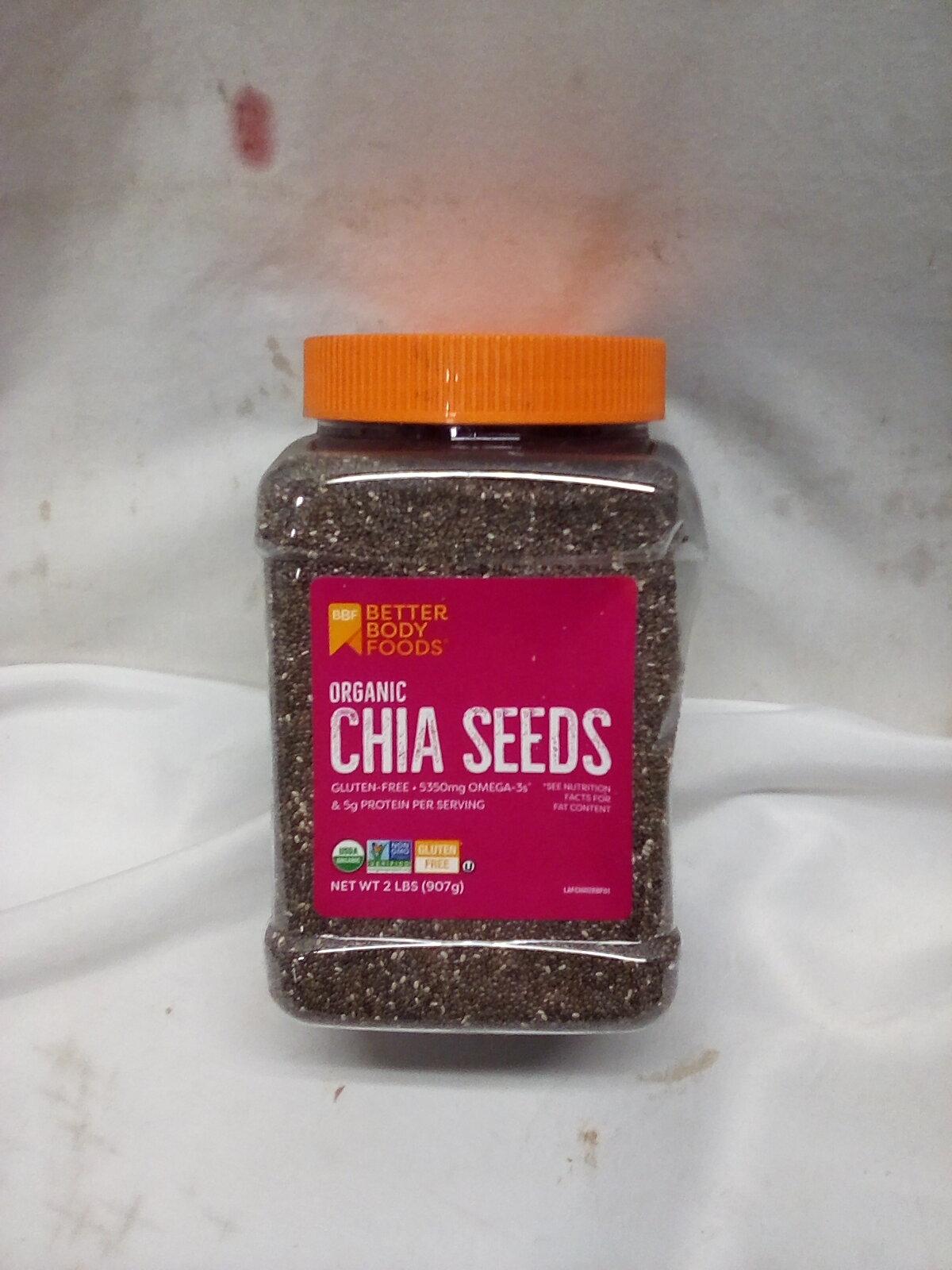Better Body Foods Organic Chia Seeds. 2 lbs.