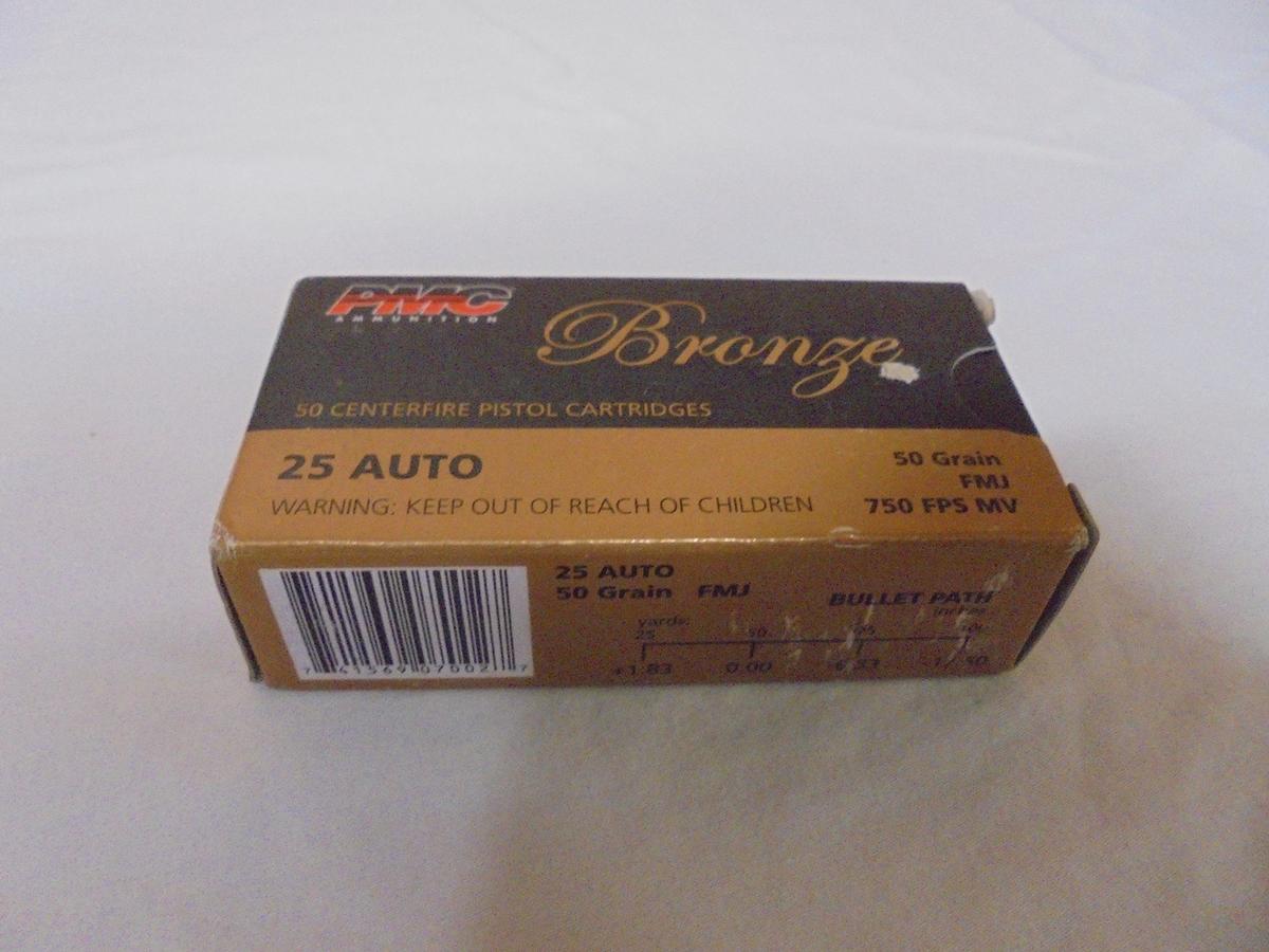 50 Round Box of PMC Bronze 25 Auto