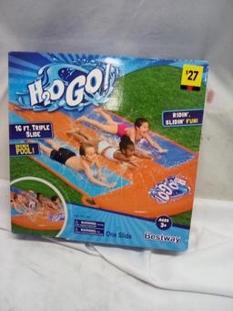 H2O 16’ Triple Slide with Drench Pool