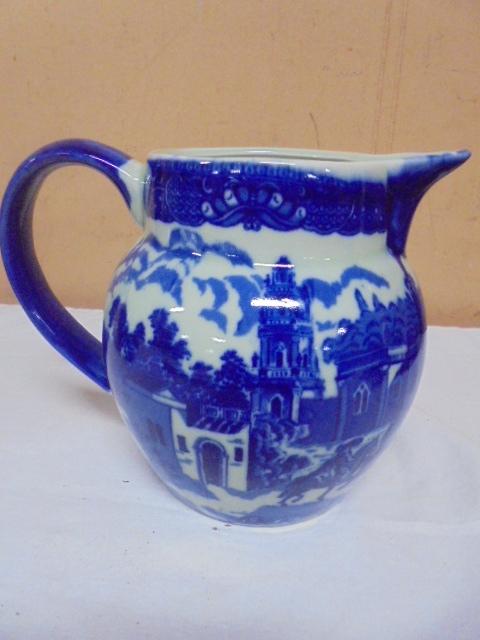 Vintage Ironstone Flow Blue Pitcher