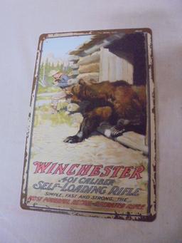 Winchester Metal Advertisement Sign