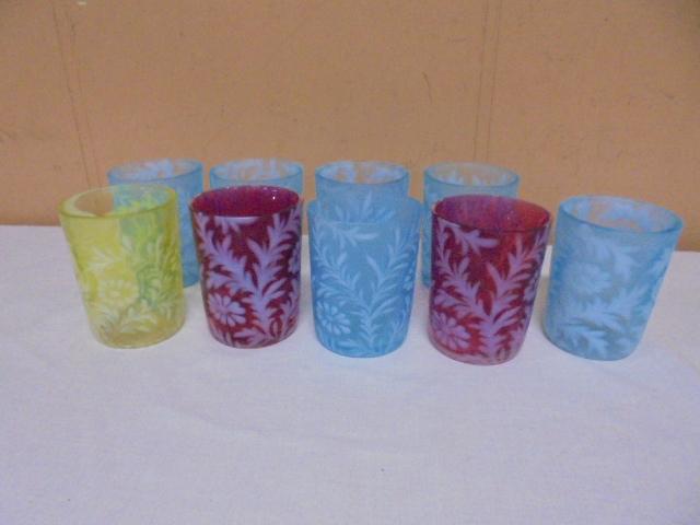 Set of 9 Northwood Daisy & Fern Glasses