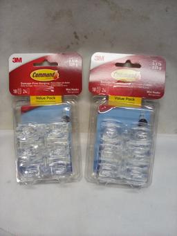 Command Qty 2 Packs of 18. 05lb Weight Mini Hooks.