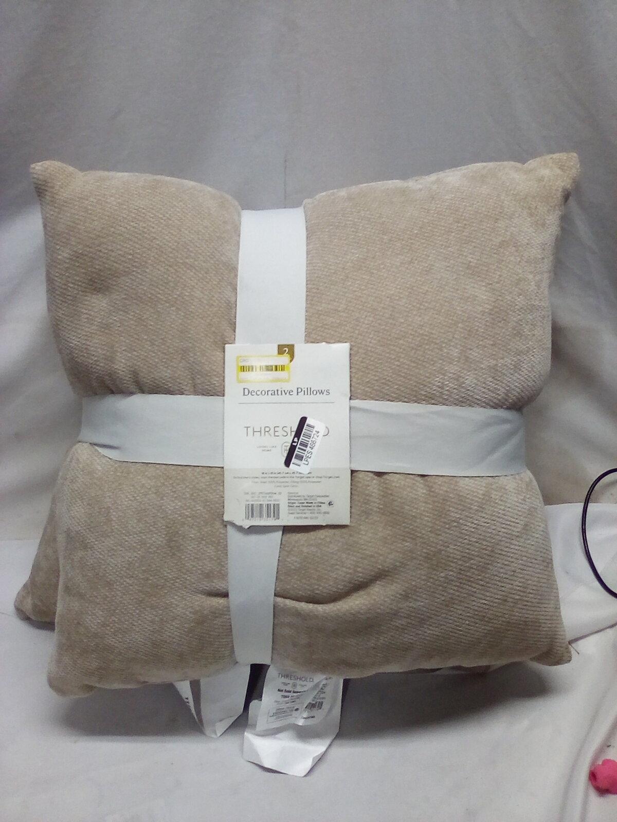 Threshold Decorative Pillows. 18” x 18”