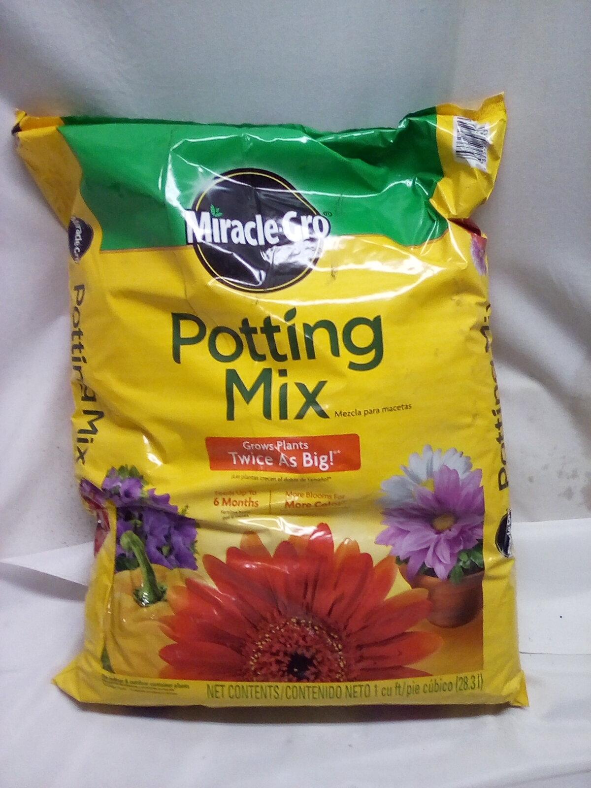 Miracle-Gro Potting Mix 1cubic ft MSRP $14.99