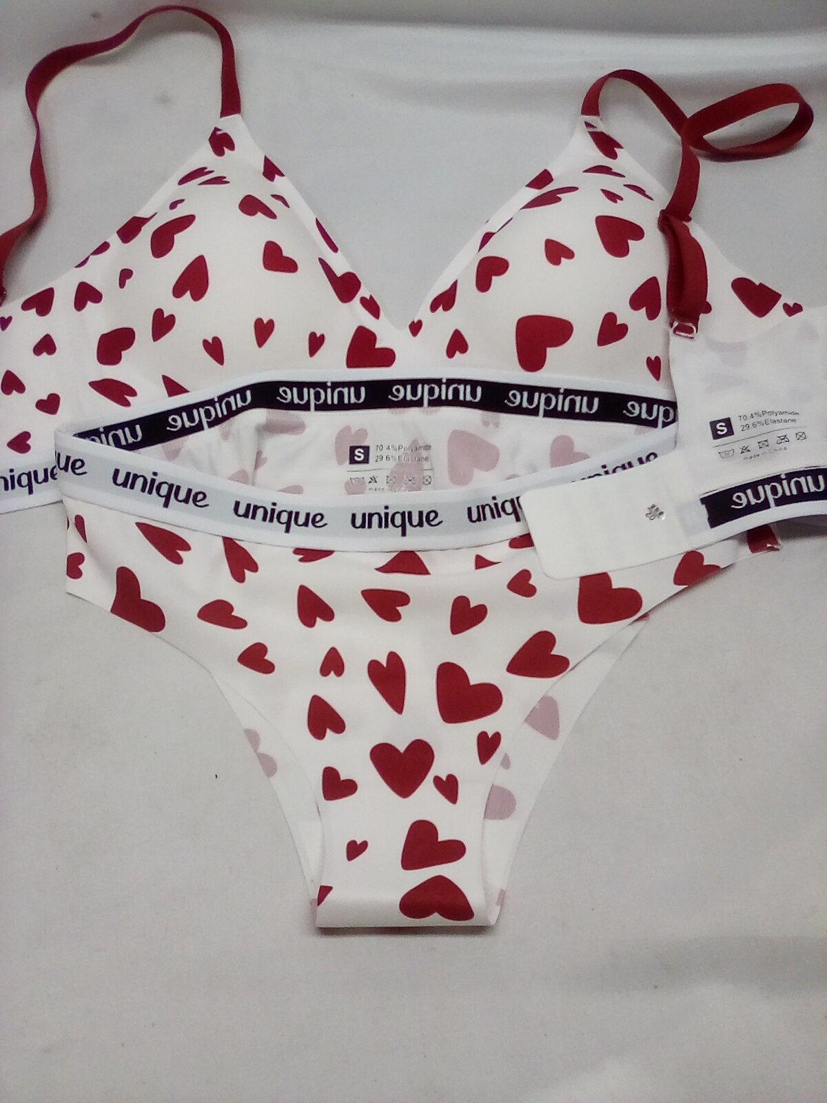 Bra and panties Heart design Unique size small