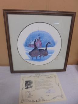 P Buckley Moss "Church Wardens" Numbered & Framed & Matted Print