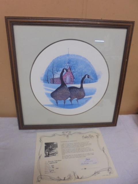 P Buckley Moss "Church Wardens" Numbered & Framed & Matted Print