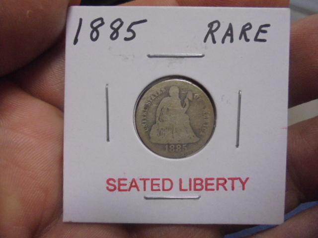 1885 Seated Libertyy Dime