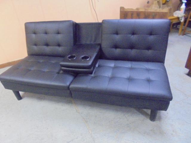 Black Studio Sofa/Day Bed