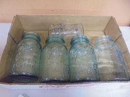 Group of 5 Vintage Glass Canning Jars