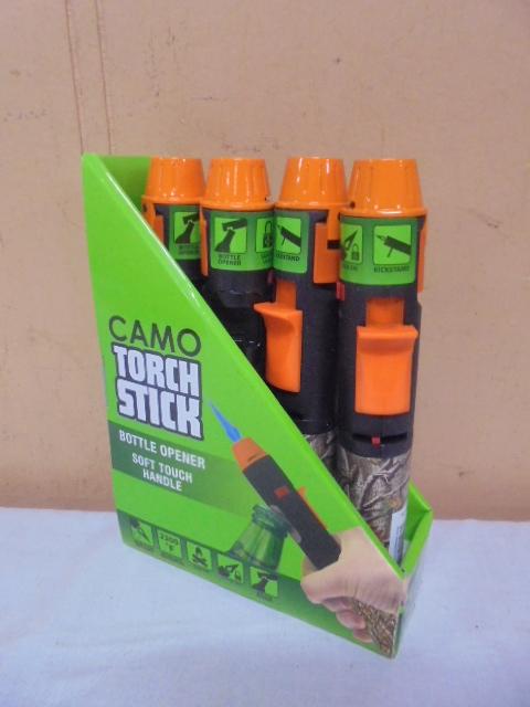 4 Brand New Camo Torch Stick Lighters