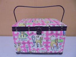 Metal Handle Sewing Box