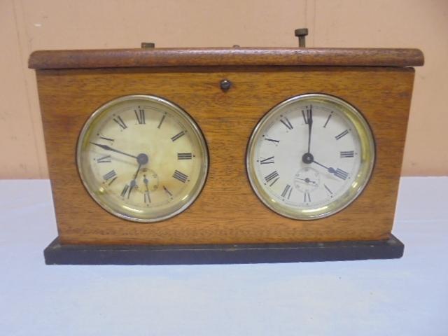 Antique Waterbury Chess Clock