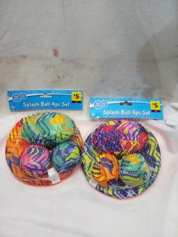 Qty 2- 4 Piece Splash Ball Sets.