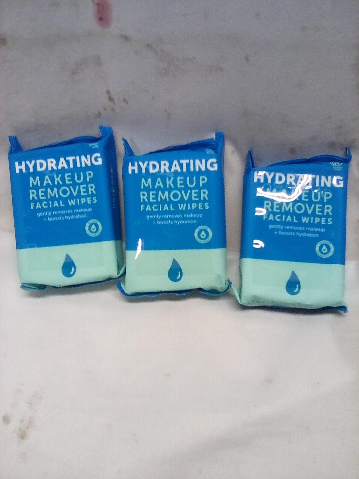 Nu Pore Hydrating Makeup Remover Facial Wipes. Qty 3- 25 Packs.