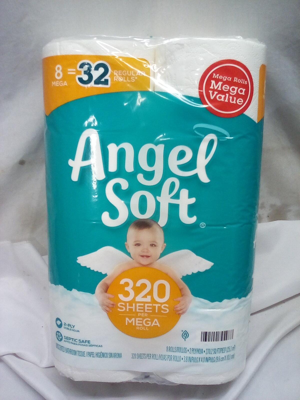Angel Soft Mega Value Rolls. 8 rolls