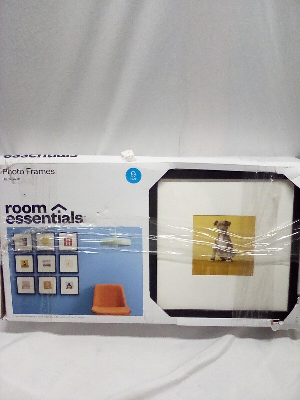 Room Essentials 9 Pack Black Finish Photo Frames.