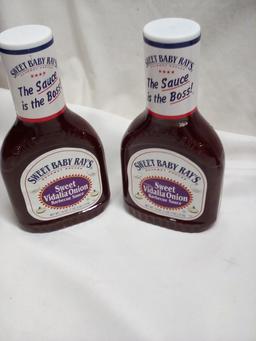 Qty. 2 18 Oz Bttles of Sweet Baby Rays Sweet Vidalia Onion BBQ Sauce