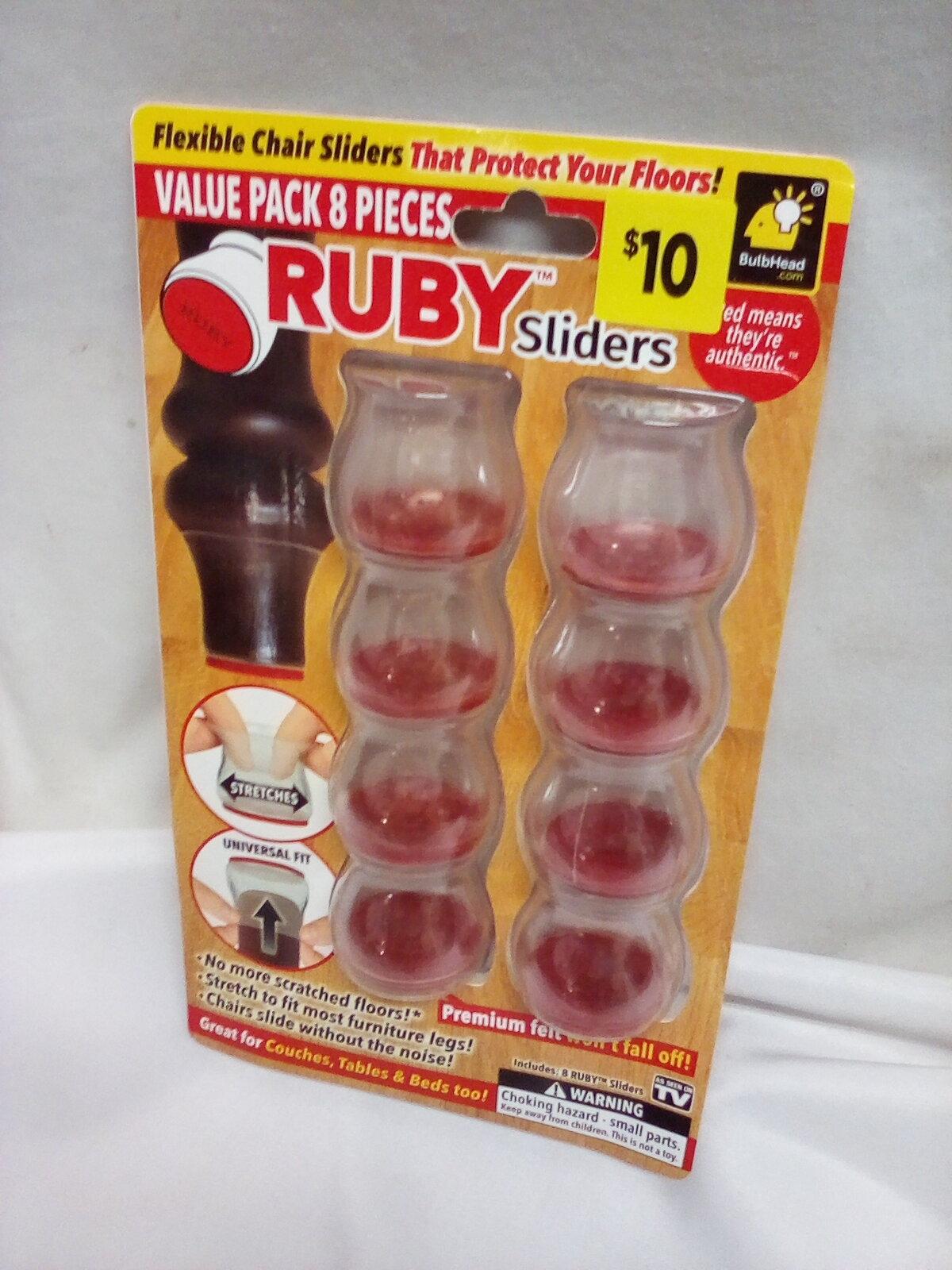 Value 8 Pack of Ruby Sliders for Furniture
